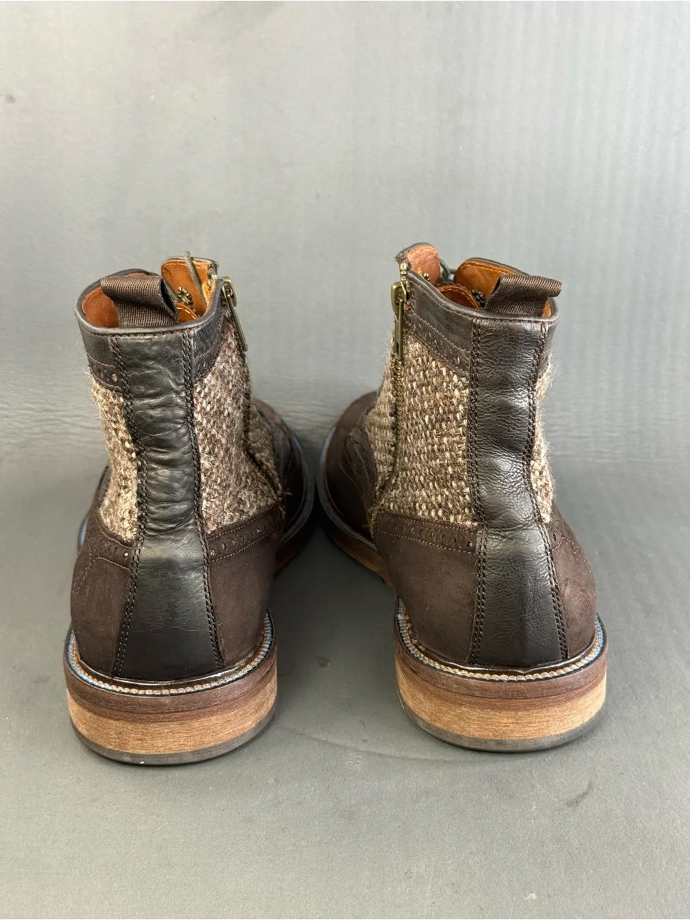 Johnston & Murphy J&M 1850 wingtip tweed boot shoes men’s size 9.5